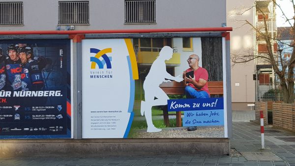 Vereins-Plakate im Nürnberger Stadtgebiet