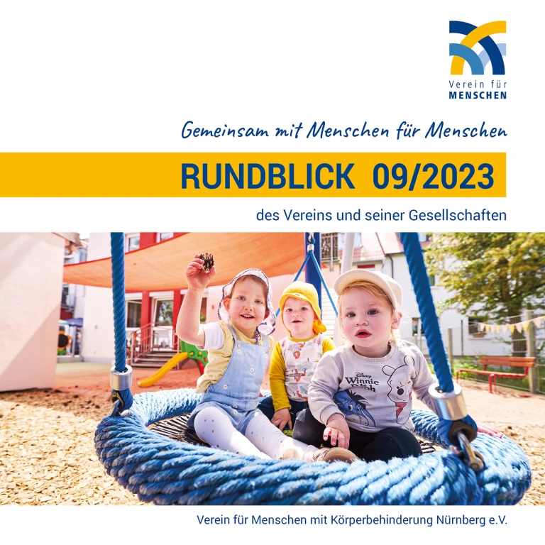 Titel der Ausgabe mit Kindern die gemeinsam schaukeln
