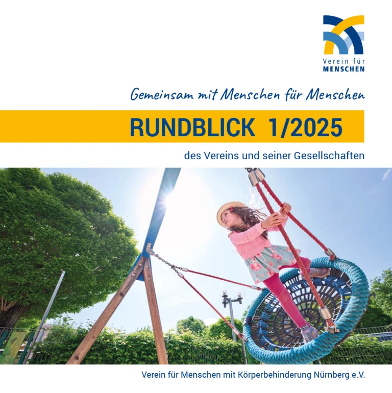 Titel der Ausgabe mit dem Foto eines Kindes das auf einem Spielplatz auf einer Schaukel spielt